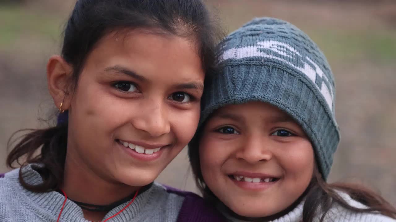 印度农村的女孩视频素材