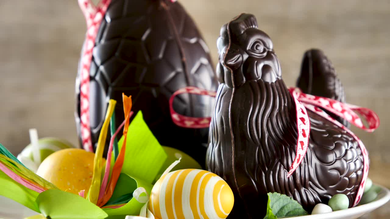 复活节巧克力蛋视频素材