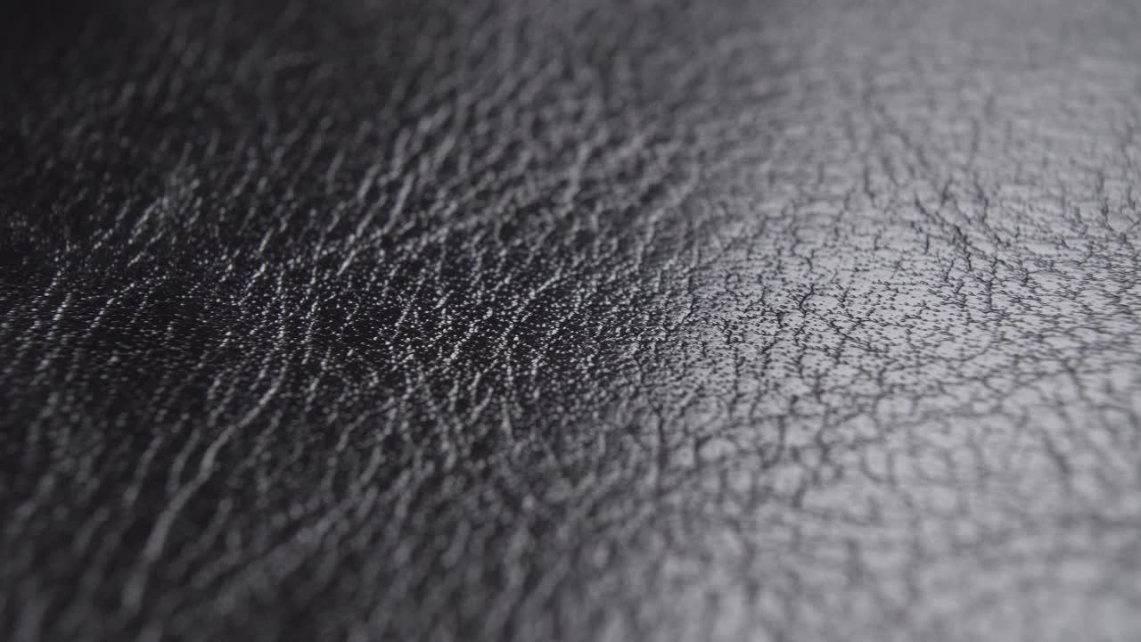 皱纹抽象纹理皮革黑色表面视频下载