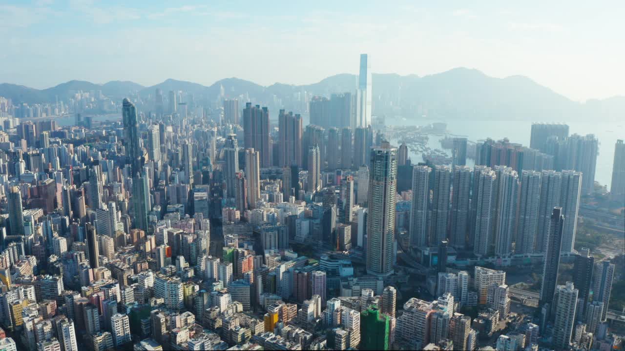 中国香港的鸟瞰图视频素材