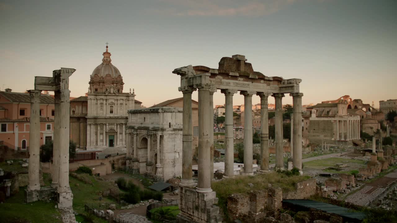 横跨罗马论坛，罗马，意大利视频素材