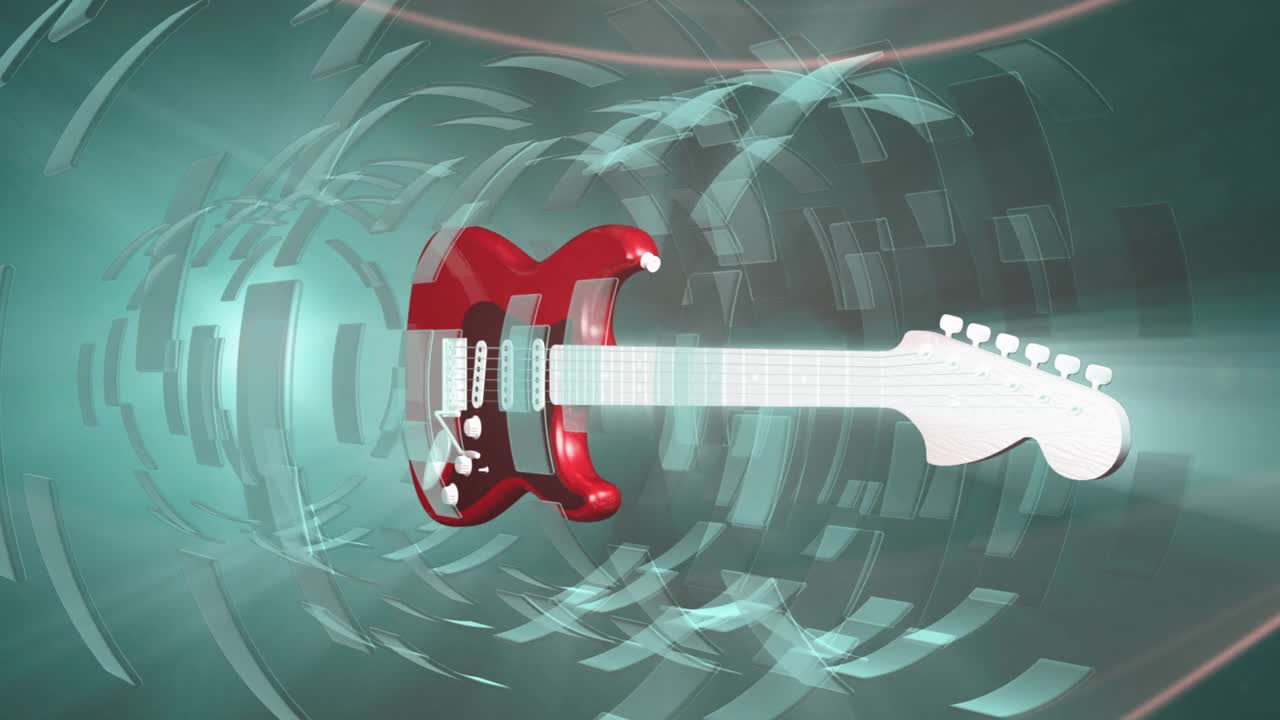 电吉他的抽象背景视频下载