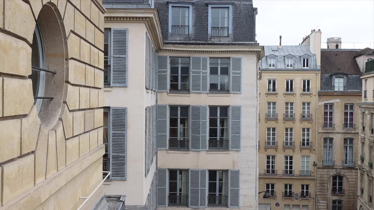 巴黎的街道和建筑视频下载