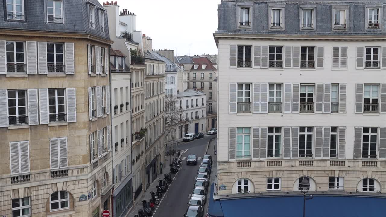 巴黎的街道和建筑视频下载