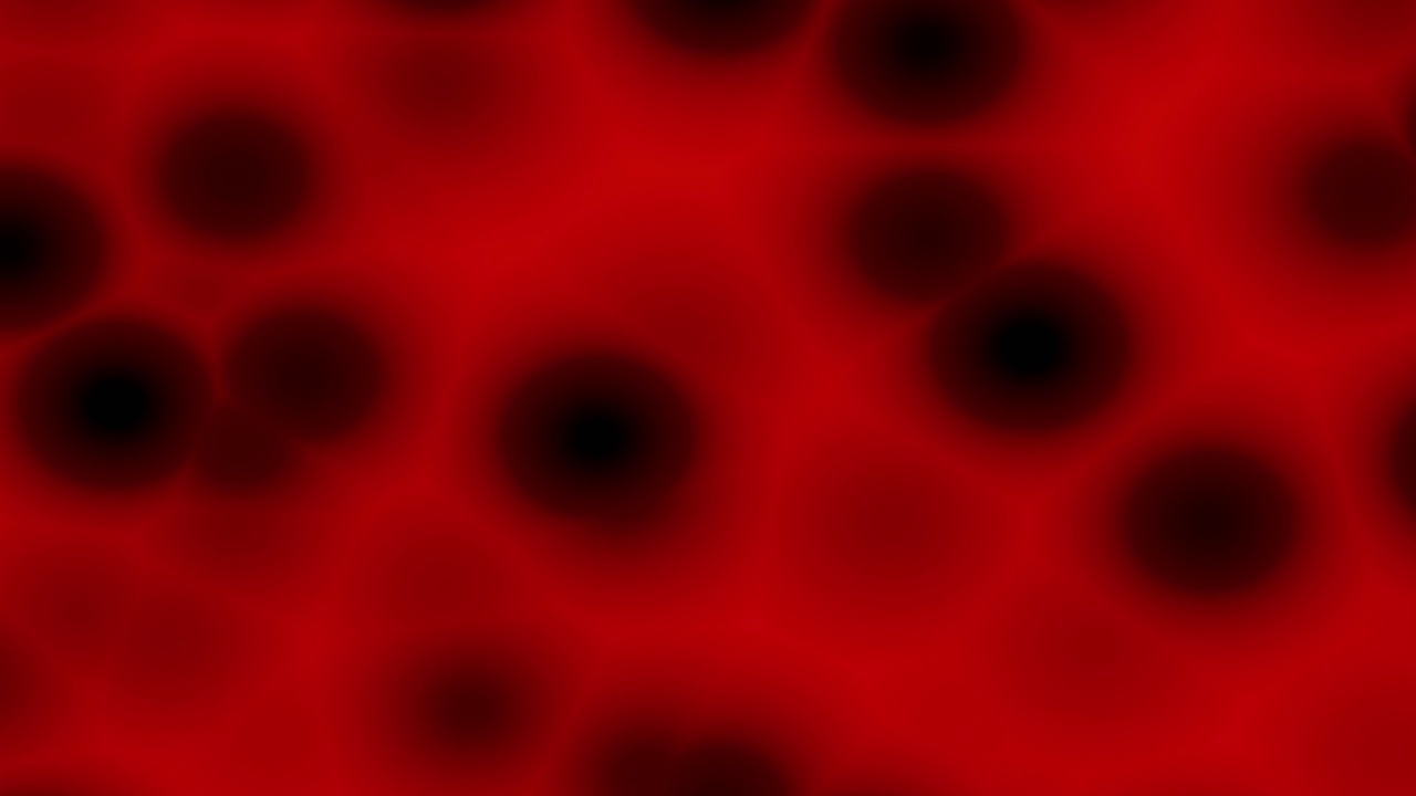 红色和黑色抽象背景。血细胞在移动。视频下载