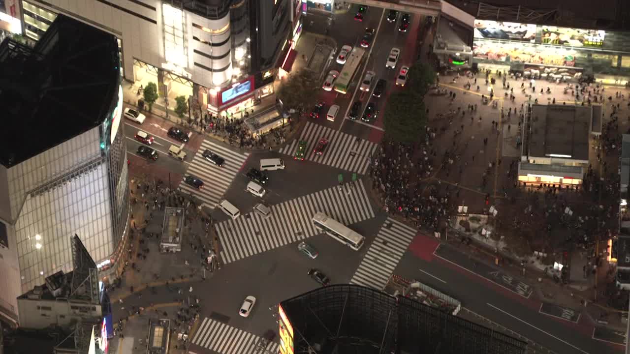 日本东京，涉谷十字路口视频素材