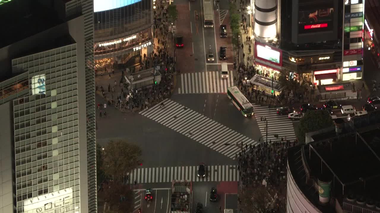 日本东京，涉谷十字路口视频素材