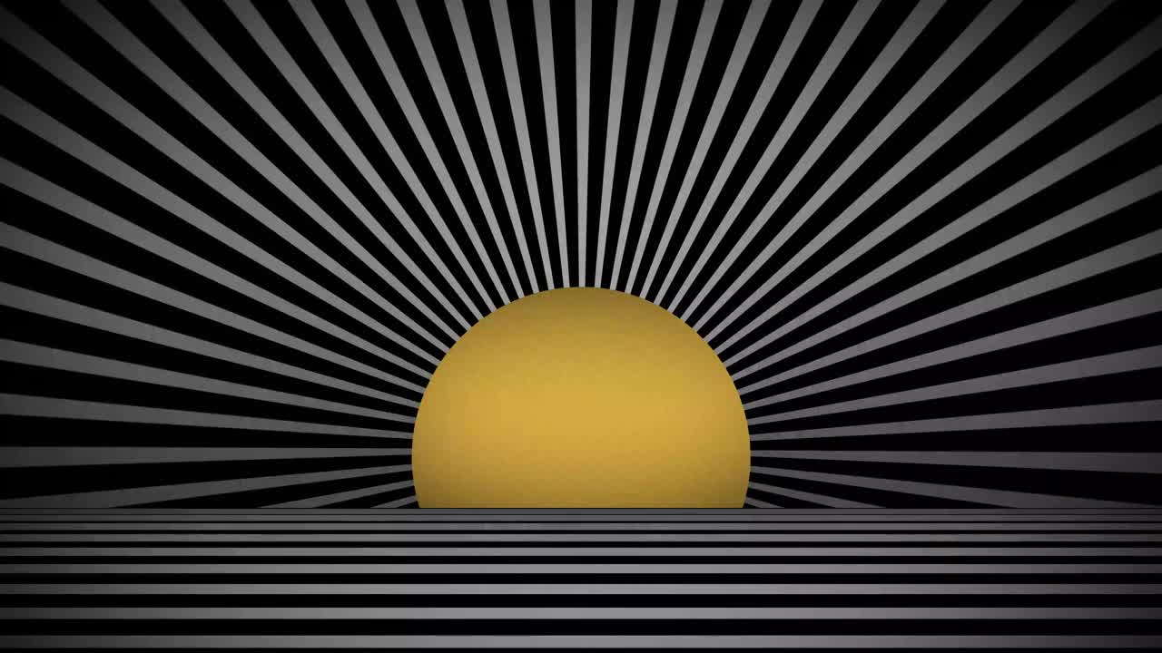 抽象豪华黑白斑马图案与太阳在隧道背景股票视频视频下载