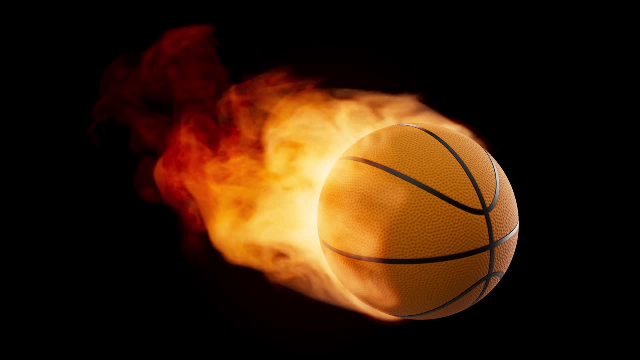 燃烧篮球环视频素材