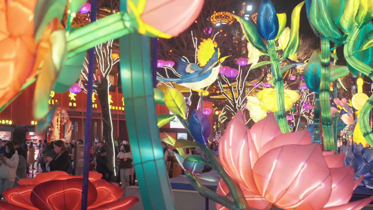 庆祝中国春节的灯笼/中国陕西西安视频素材