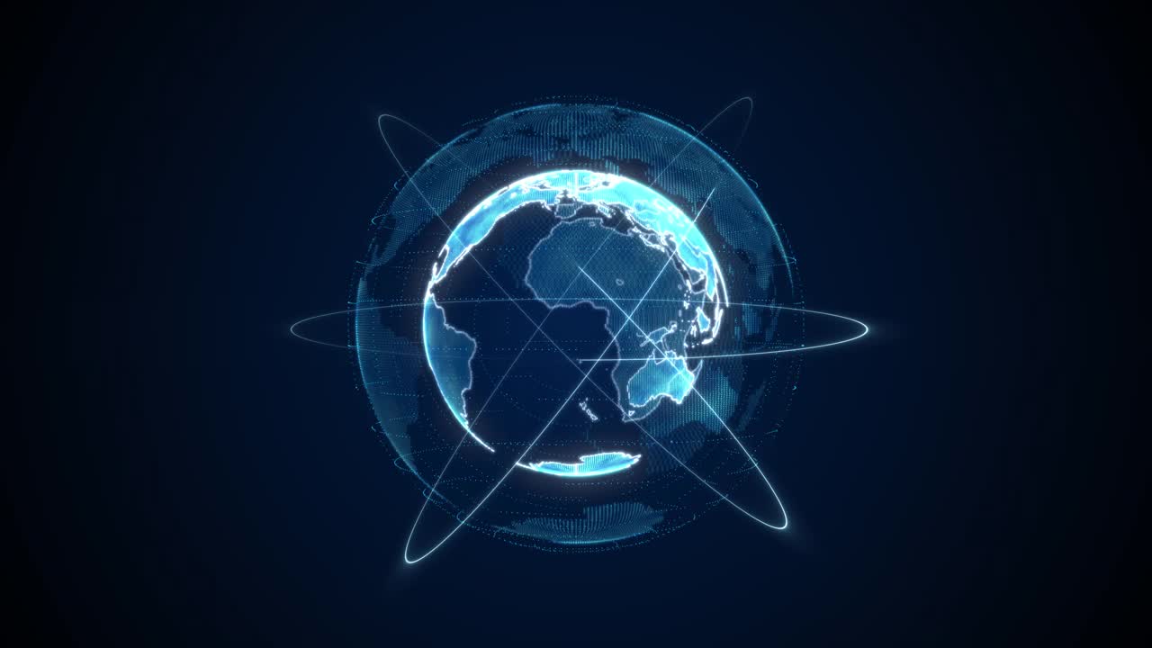 未来地球仪全息图视频下载