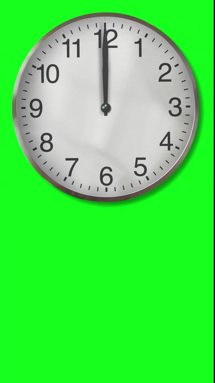 金钱时钟:绿色屏幕上12小时的金钱视频素材