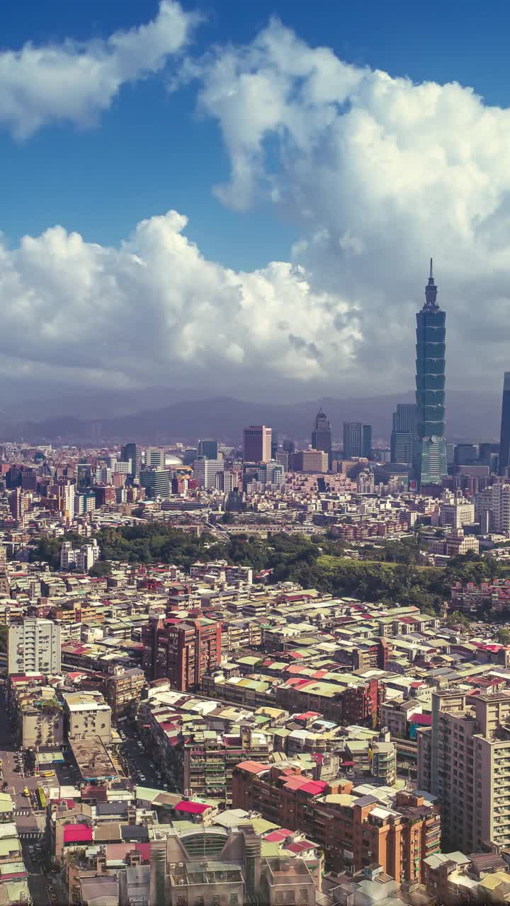 白天的台北市景视频素材