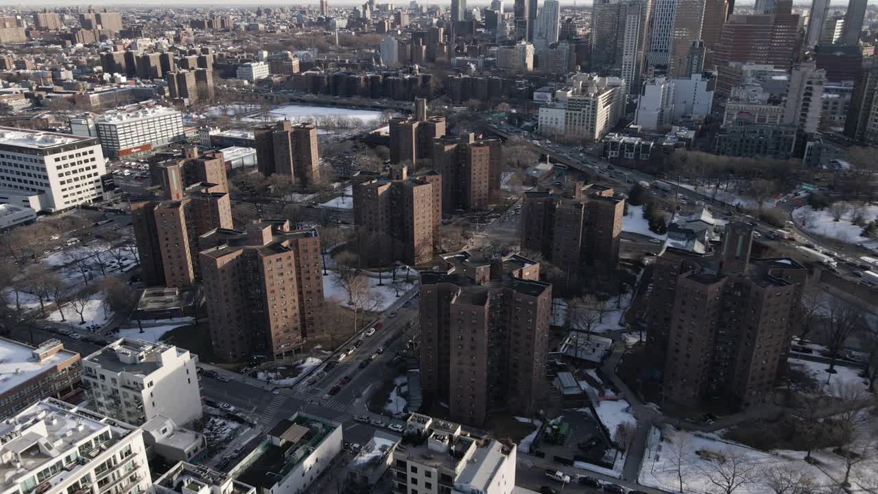 鸟瞰图的布鲁克林住房项目视频下载