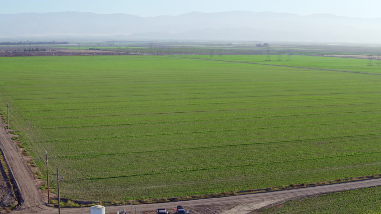 加利福尼亚农场的鸟瞰图视频素材