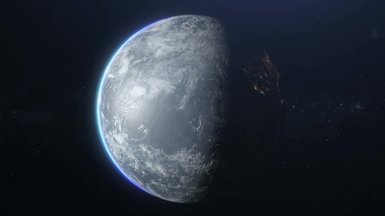 来自太空的行星地球。美国3 d动画视频下载