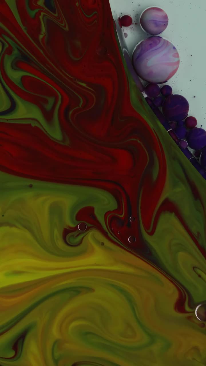 丙烯酸颜料抽象纹理。视频下载