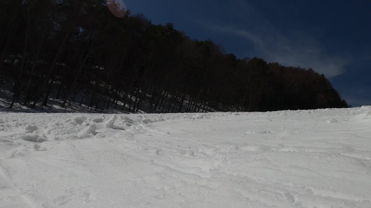 滑雪胜地景观视频下载