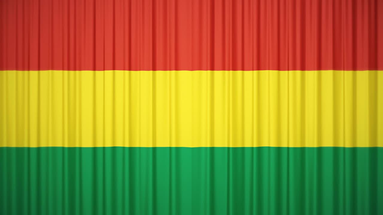 玻利维亚旗帘布视频素材