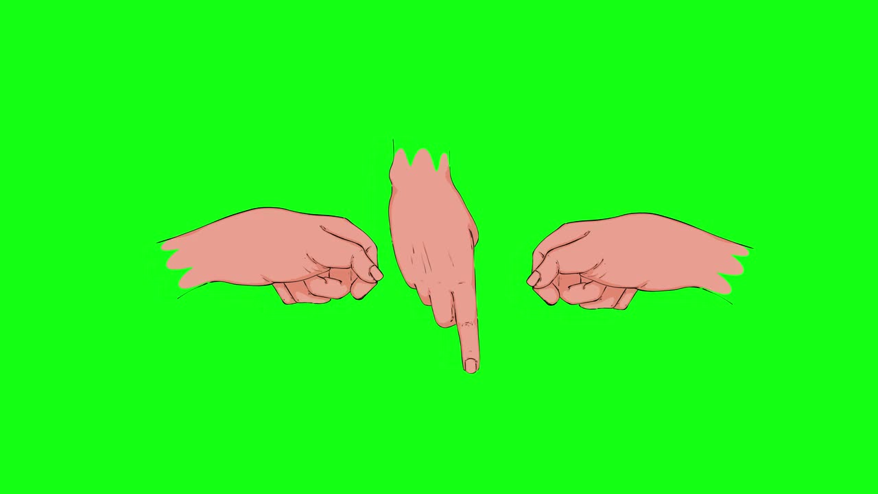 食指指向绿色屏幕视频素材