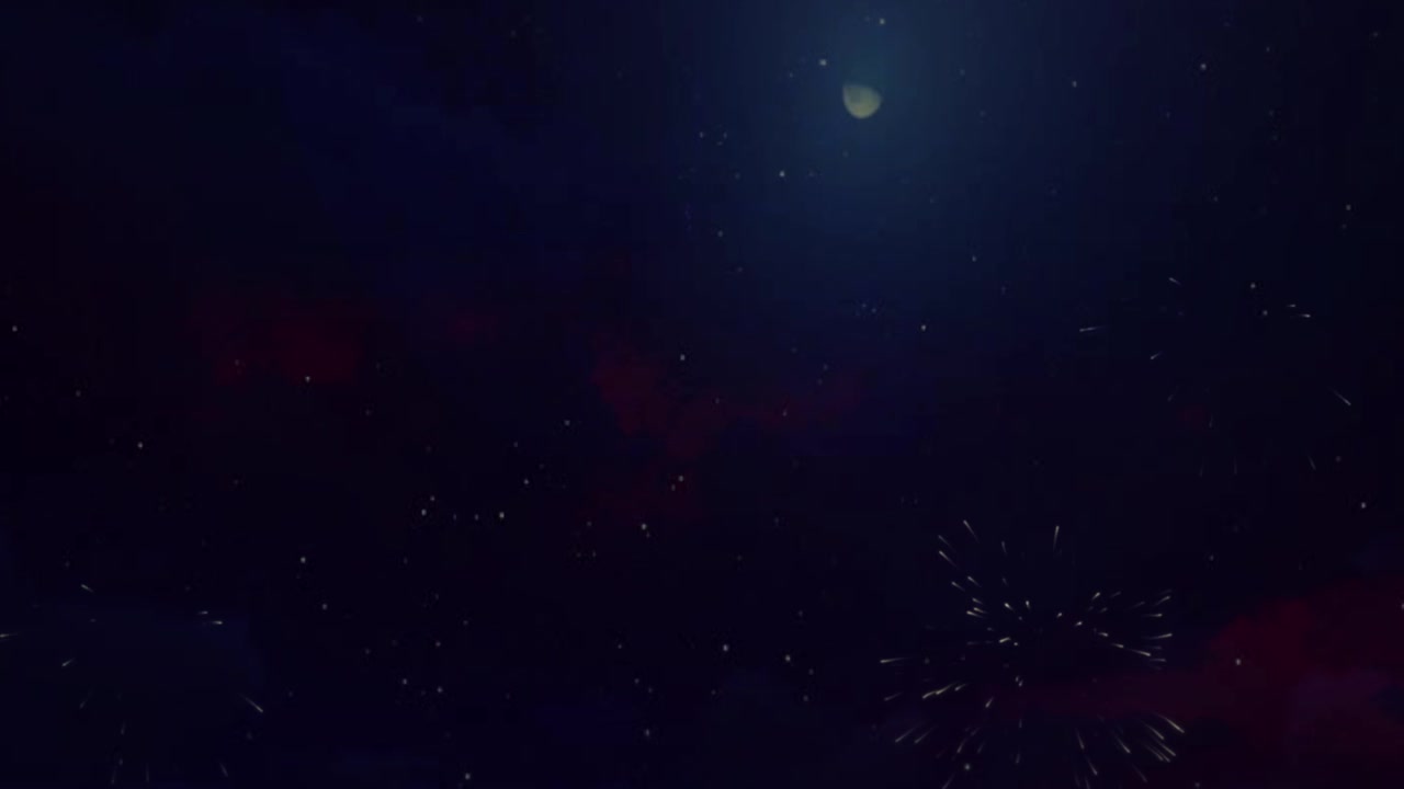 彩色烟花爆炸在夜空循环动画背景。庆祝活动。视频下载