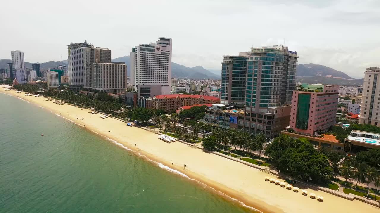 芽庄海滩，芽庄，金华，越南视频下载