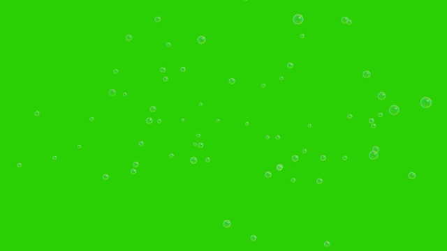 泡沫漂浮起来，泡沫颗粒漂浮在孤立的背景。以自然和抽象科学为装饰模板墙纸元素。水和海洋液态水主题。4K运动素材库存视频视频下载