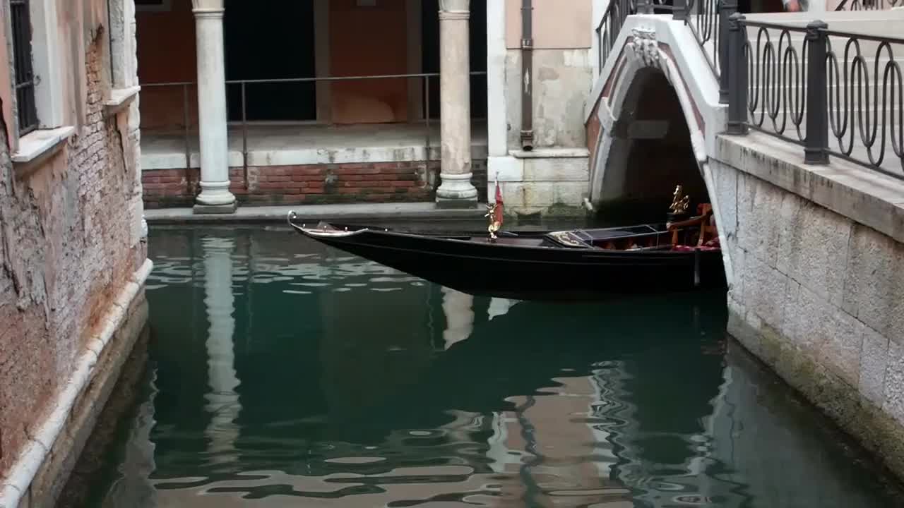 意大利的威尼斯大运河。大运河上的交通船只。视频素材