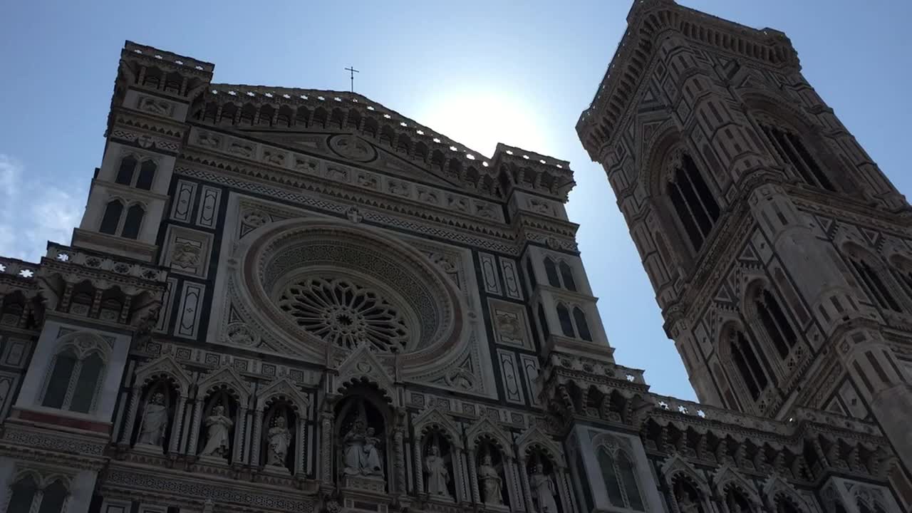佛罗伦萨大教堂，意大利托斯卡纳的圣玛利亚花视频素材
