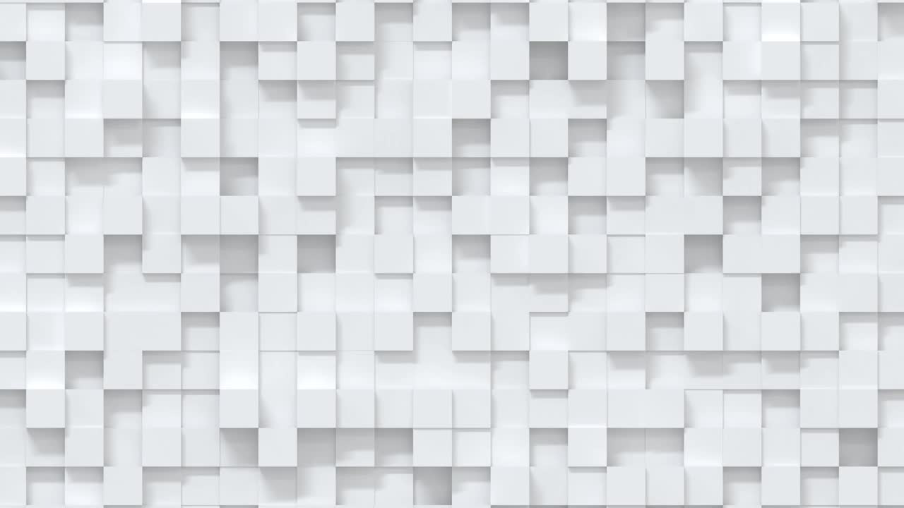 白色立方体抽象曲面视频素材