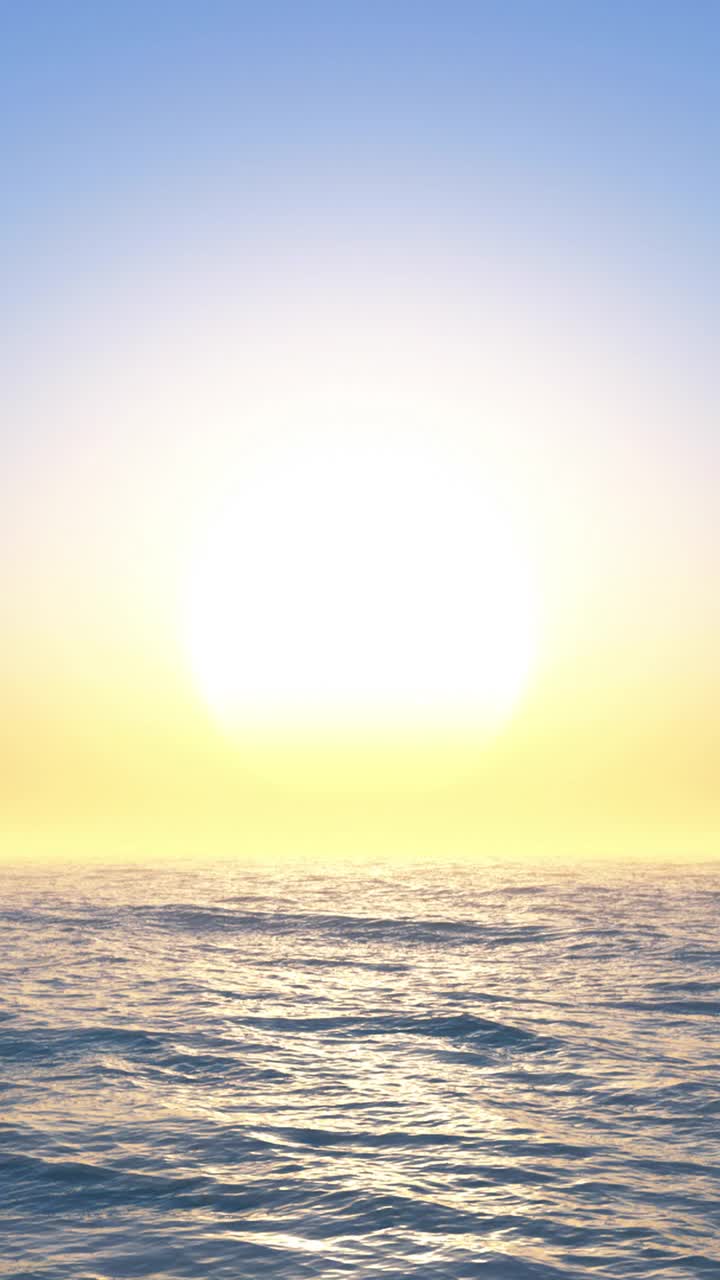 蔚蓝的海面上日落的时间间隔视频素材