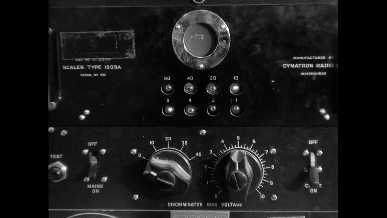 Windscale电站辐射水平检测与检测1956视频素材