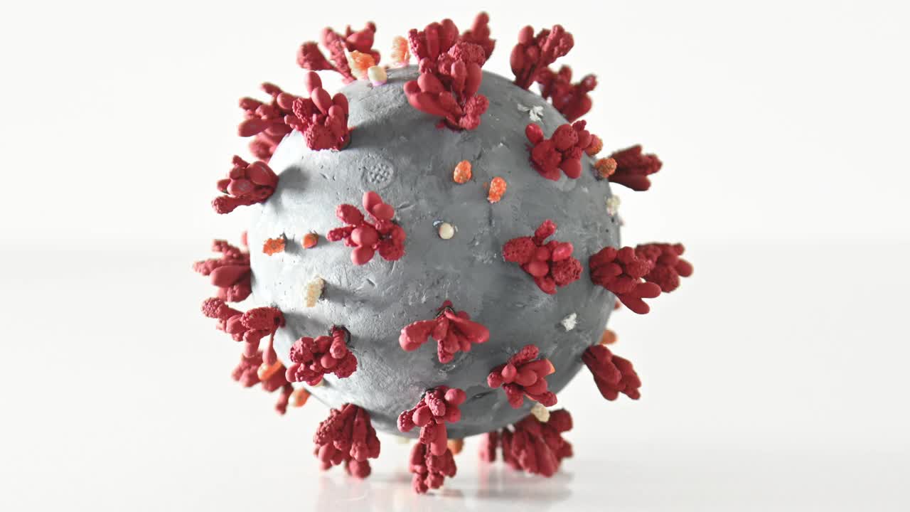 疫苗接种冠状病毒Covid-19动画定格在白色背景视频素材