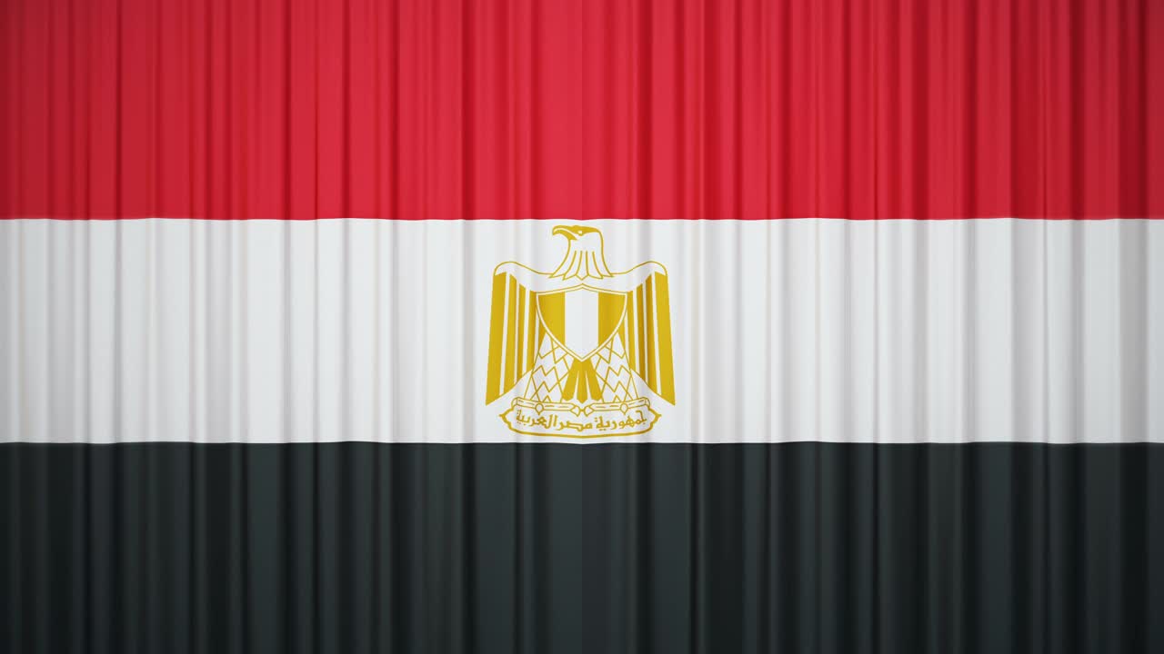 埃及旗帘布视频素材