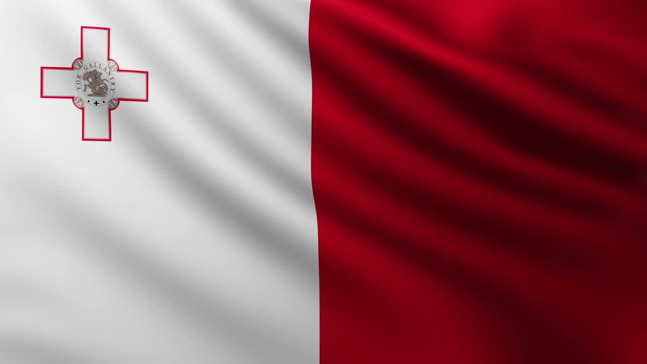 马耳他大旗全屏背景视频素材