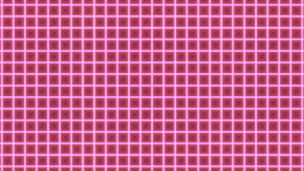 无限红方格旋转。Vj图形动画与粉色霓虹灯。对称的概念视频下载
