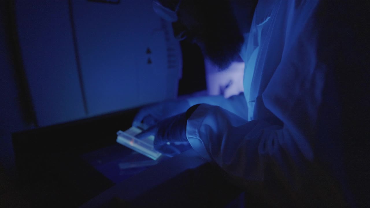 DNA基因实验室工作人员:冠状病毒检测视频素材