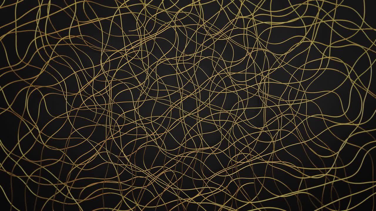 抽象艺术装饰风格线性几何图案金色色调复古背景。视频素材