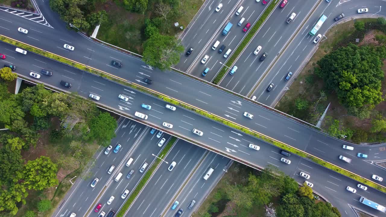 R/T 4K无人机立交桥交通运输场景视频素材