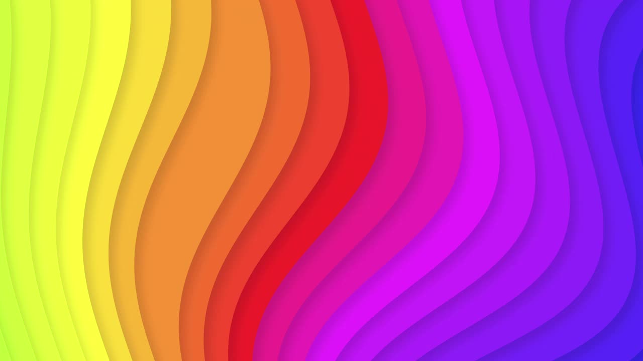 4k彩色彩虹着色。色轮黄、绿、橙、红、蓝、紫、红。视频下载