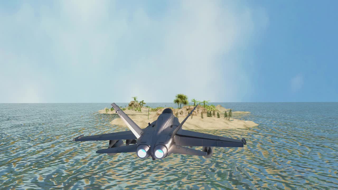 假视频游戏玩法飞行赛车喷气机渲染3d视频下载