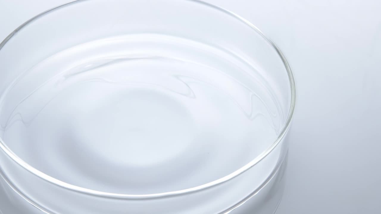 科学-甘油滴在培养皿上视频下载