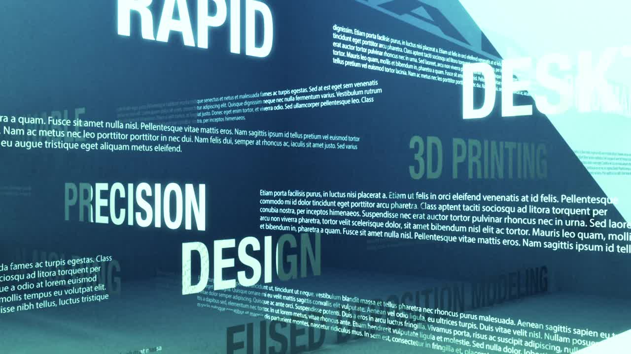 3D打印相关术语动画无缝循环视频下载