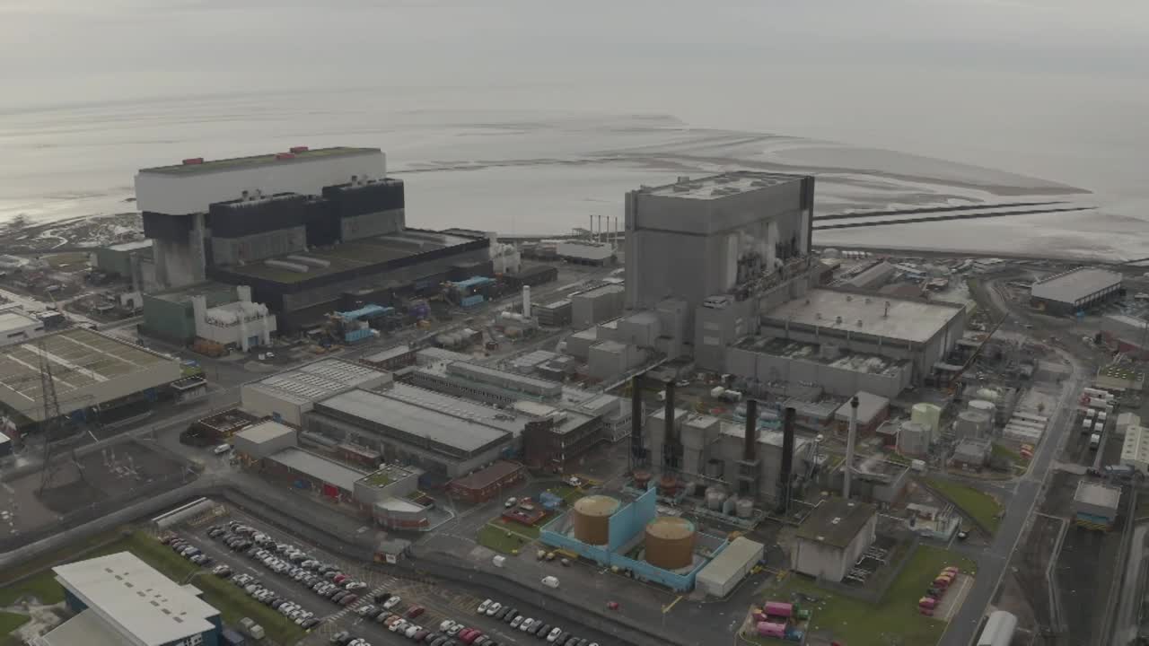 英国海沙姆核电站视频素材