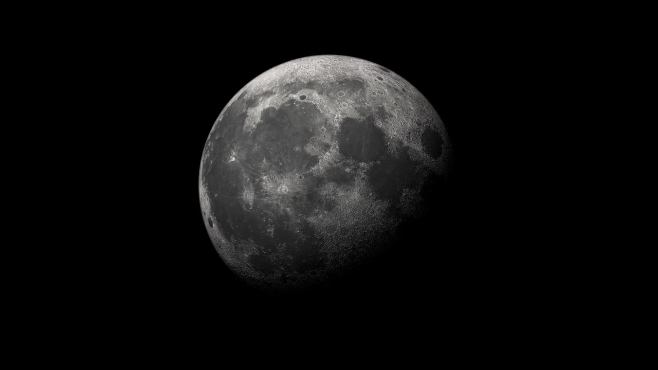 黑色背景上的月亮视频下载