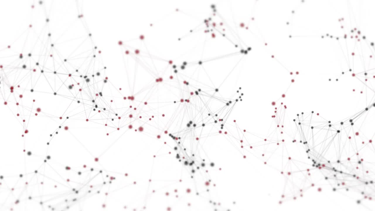 三维动画抽象连接红、黑网络视频下载