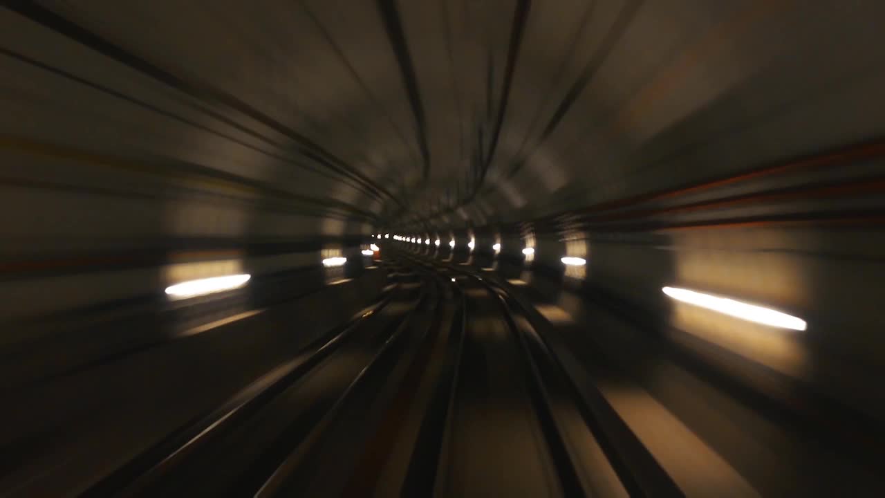 巴塞罗那地铁隧道延时高清视频下载