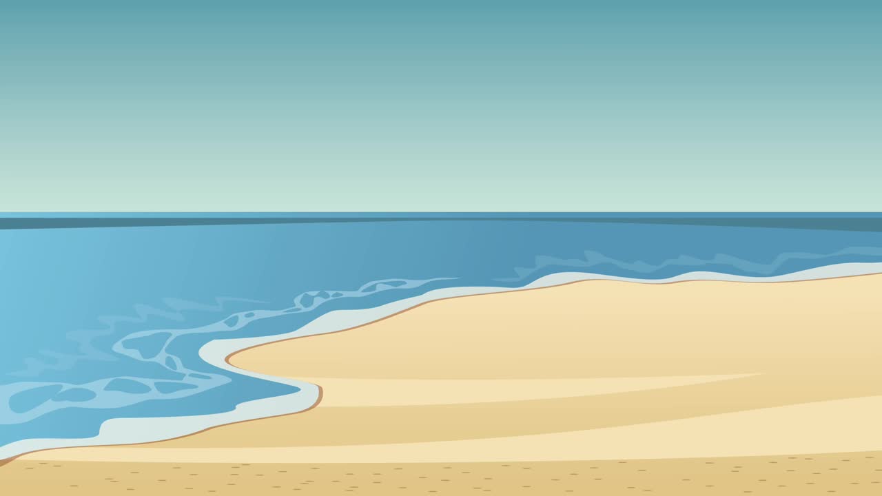 夏季的海滩，海景景色视频下载