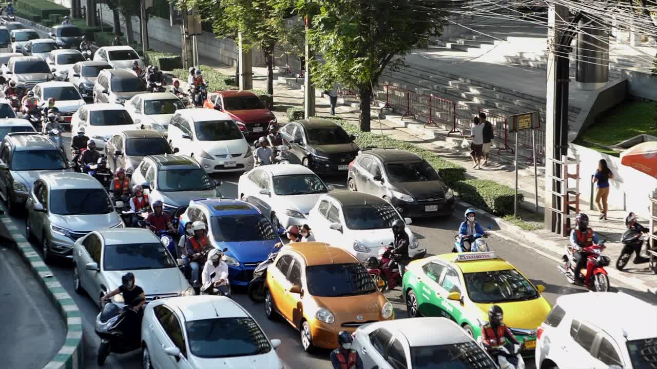泰国曼谷的交通堵塞视频下载
