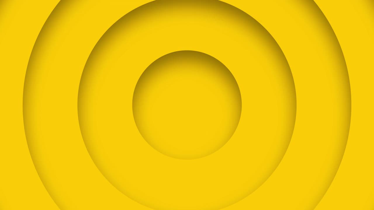 黄色圆圈纸艺术波动回路。摘要背景视频无缝循环。视频下载